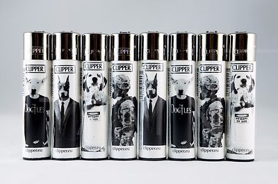 8 pcs New Refillable Clipper Lighters Beware Of Dog Design 8 pcs New Refillable Clipper Lighters Beware Of Dog Design