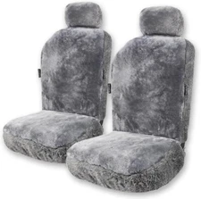 Zone Tech Car Seat Covers Full Set - Sheepskin Winter Wool Auto Accessories