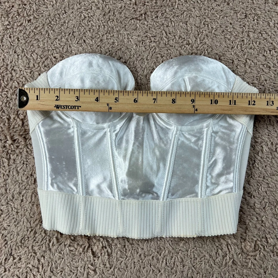 Sujetador push up vintage blanco sin tirantes SEARS para mujer 34A almohadillas extraíbles Foto 2 de 4