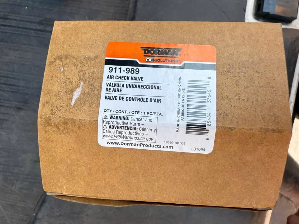 Válvula de retención secundaria de inyección de aire Dorman 911-989 2013-2015 Volkswagen Touareg Foto 3 de 3