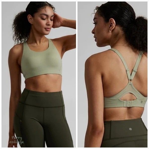 ATHLETA 36DD Advance Bra Olive Green Sports Bra Running Cardio High Impact  Bra