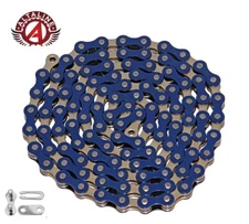 2TONE BLUE SINGLE SPEED BIKE CHAIN OLD SCHOOL BMX VINTAGE SCHWINN CRUISER FIXIE.