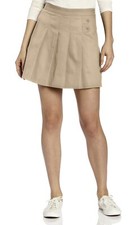  NEW CLASSROOM Juniors Tab Pleat Scooter Skirt Skort in Khaki Size 13/14