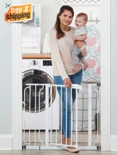 Indoor Security Dog Pet Door Gates Fence Extra Tall Walk Thru Baby Safety Gate