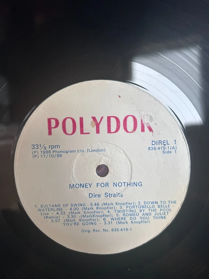 Dire Straits Superb RARE Zimbabwe Pressing Money is For Nothing Police, Floyd - Image 3 of 4