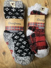 Dearfoams Children&rsquo;s Lounge Socks 4 Pair. Size 12-5 and 6-11.  New with tags.