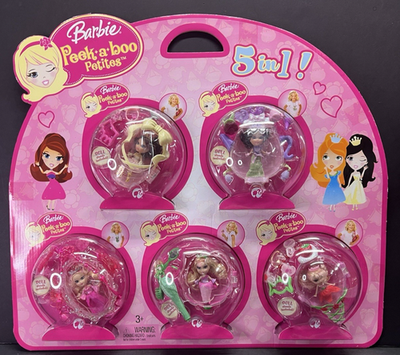 Mattel - BARBIE Peek-a-boo Petites 5 in 1 - Giftset 5 Dolls -NRFB