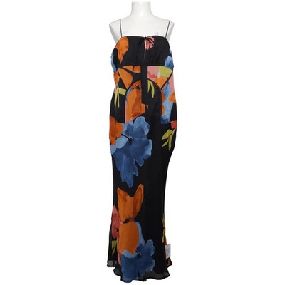 ASOS Design, Maxikleid, Größe: 46, Schwarz/Blau/Orange/Mehrfarbig #hQR