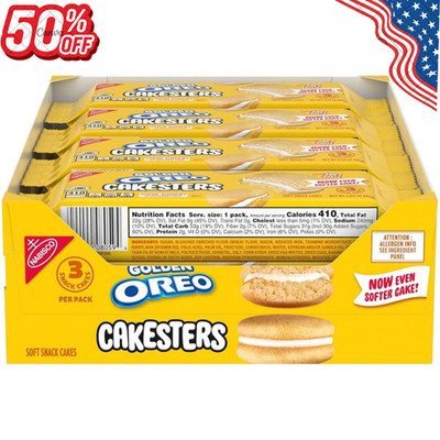 Nabisco Oreo Golden Cakesters Soft Baked Snack Cakes- 3.03 Oz.- 8 Packs