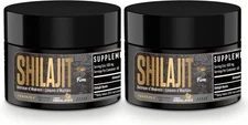 Shilajit Resin Organic Gold Grade with 85 Trace Minerals 1oz Pack of 2