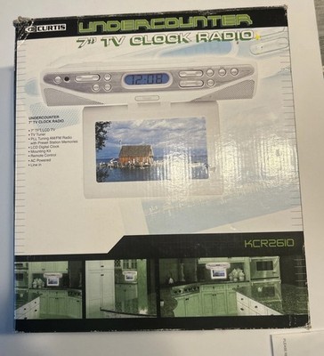 Curtis KCR2610 7'' LCD Televison Undercounter/Under Cabinet 7-Inch TV Clock Radio