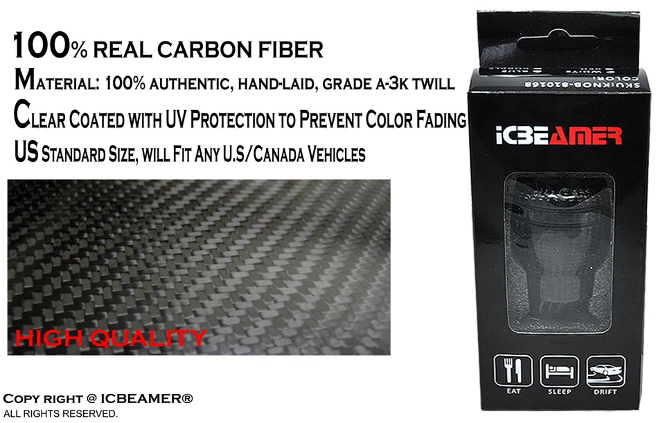 JDM 100% fibra de carbono real palanca de cambios manual con luz LED azul T20 Foto 4 de 4