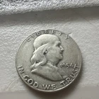 90% Silver 1954-S Franklin Half Dollar