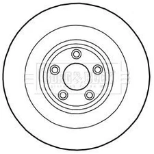 Single Rear Left Vented Brake Disc Fits Jaguar Xk 350mm