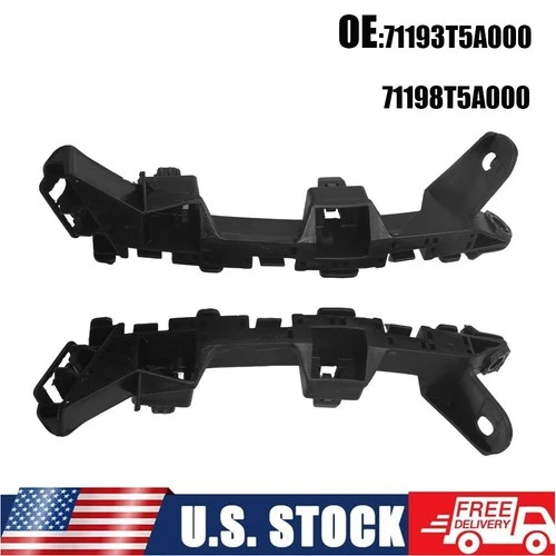 Pair Front Bumper Cover Support Brackets For 2015-2019 Honda Fit