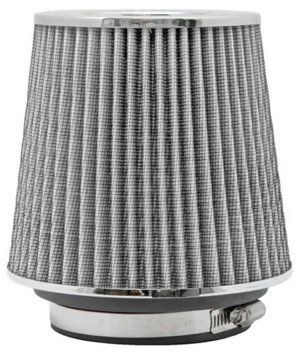 K&N Fit Filter Chrome White - 4in Flange ID x 1.125in Flange Length x 5.5in H - Picture 5 of 10