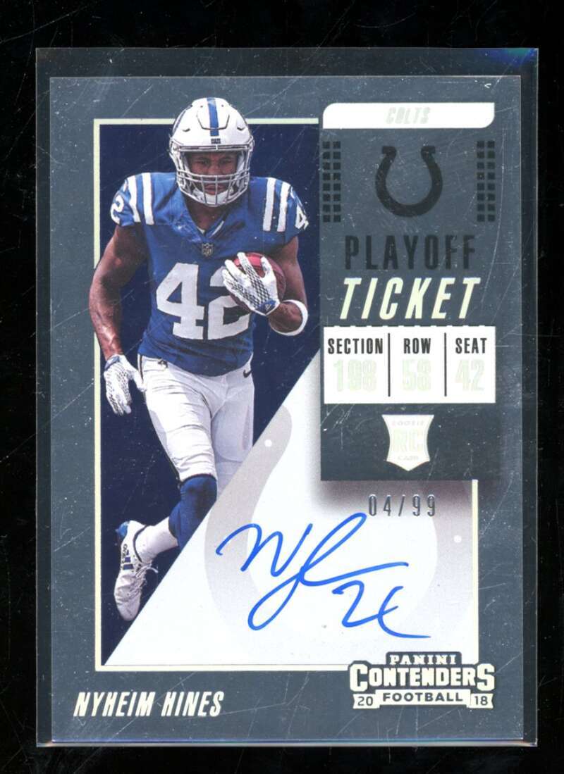 Nyheim Hines Panini Contenders #129 Autograph-Playoff Ticket