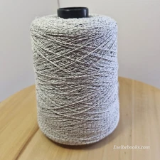 Overfil Papavero Machine Knitting Yarn - 477 grams - black/whire acrylic (C76)