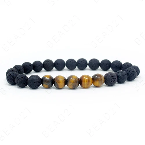Bracciale Fatto a Mano Pietre Naturali Perline Tondo Elastico Guarigione Reiki 8mm - Foto 4 di 37