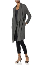 VELVET By Graham & Spencer Adonia Drape Cardigan Grey Anthracite S $189 B4