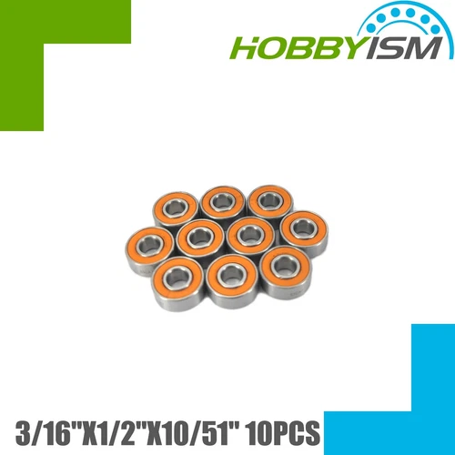 10pcs Hybrid Ceramic Stainless Bearing SR3C 2OS  3/16"X1/2"X10/51" Oiled