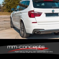 Cup Diffusor Seiten Ansatz Schwarz FüR Bmw X3 F25 Fl M Paket Flaps Heckansatz
