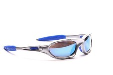 Sonnenbrille Herren Sport Biker Brille Radbrille Blau verspiegelt Champion Auto
