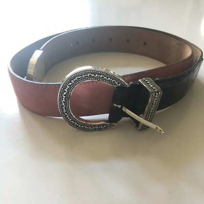 Brighton Women\'s Tan Suede Leather Belt - Classic Casual Style Size 36 Ladies BRIGHTON Suede Leather Belt Tan Pink Brown Large 34  main image 3