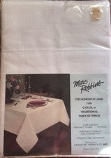Tablecloth Marc Robbins Designer NIP 60 X 102 Oblong - Ecru Color