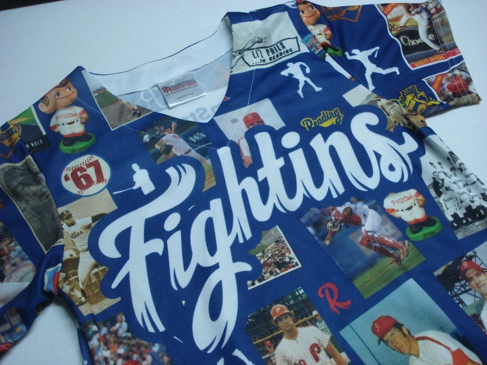 READING FIGHTINS 50 PHILLIES BASEBALL SEASONS SGA JERSEY SIZE YOUTH M - Image 2 of 4