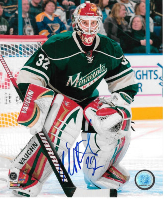 Photo dédicacée Minnesota Wild Niklas Backstrom signée 8x10
