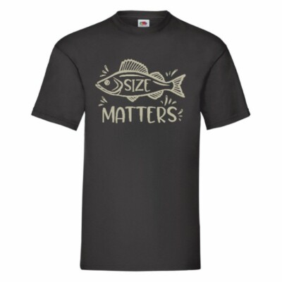 Size Matters Angeln T-Shirt Small-2XL