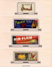 Roadside billboards Z scale signs #97, Tigra / Patricia Pears / Air-Flow