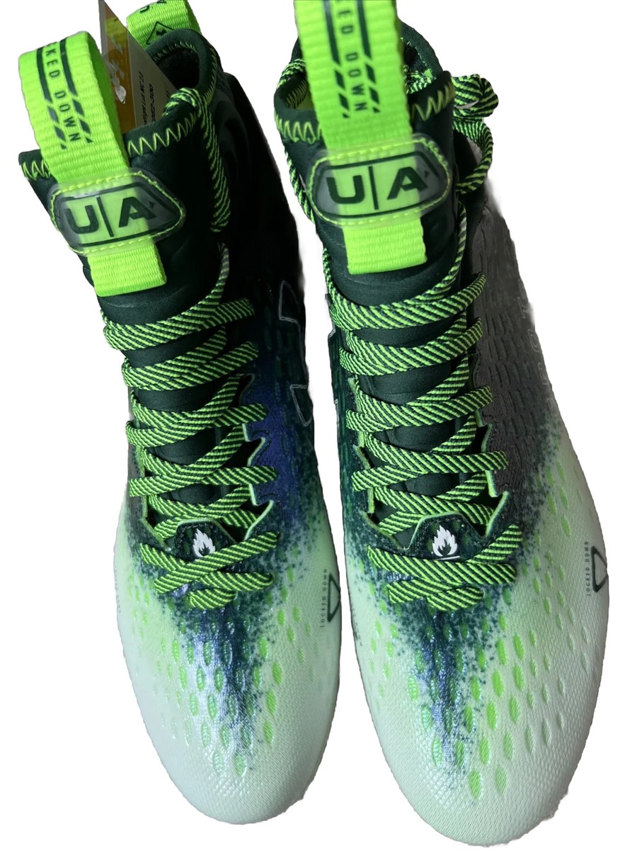 Under Armour Spotlight Lux MC 2.0 Football Cleats Green UA  display picture 2