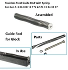 Stainless Steel Recoil Guide Rod with spring for Glock 17 17L 22 24 31 Gen 1-3 K