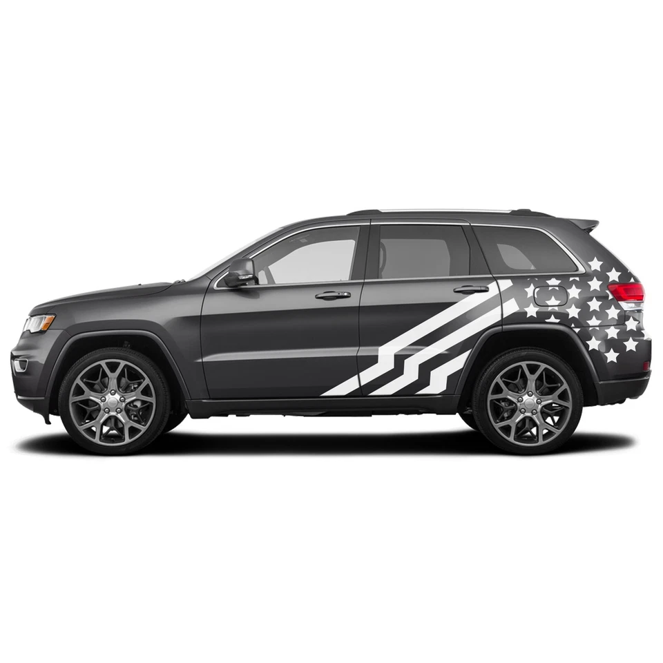Боковые графические наклейки с флагом США, совместимые с Jeep Grand Cherokee - Изображение 3 из 3