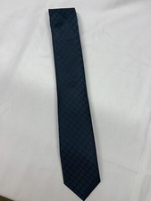 Bespoke New York mens neck tie, Polyester, Blue/black,