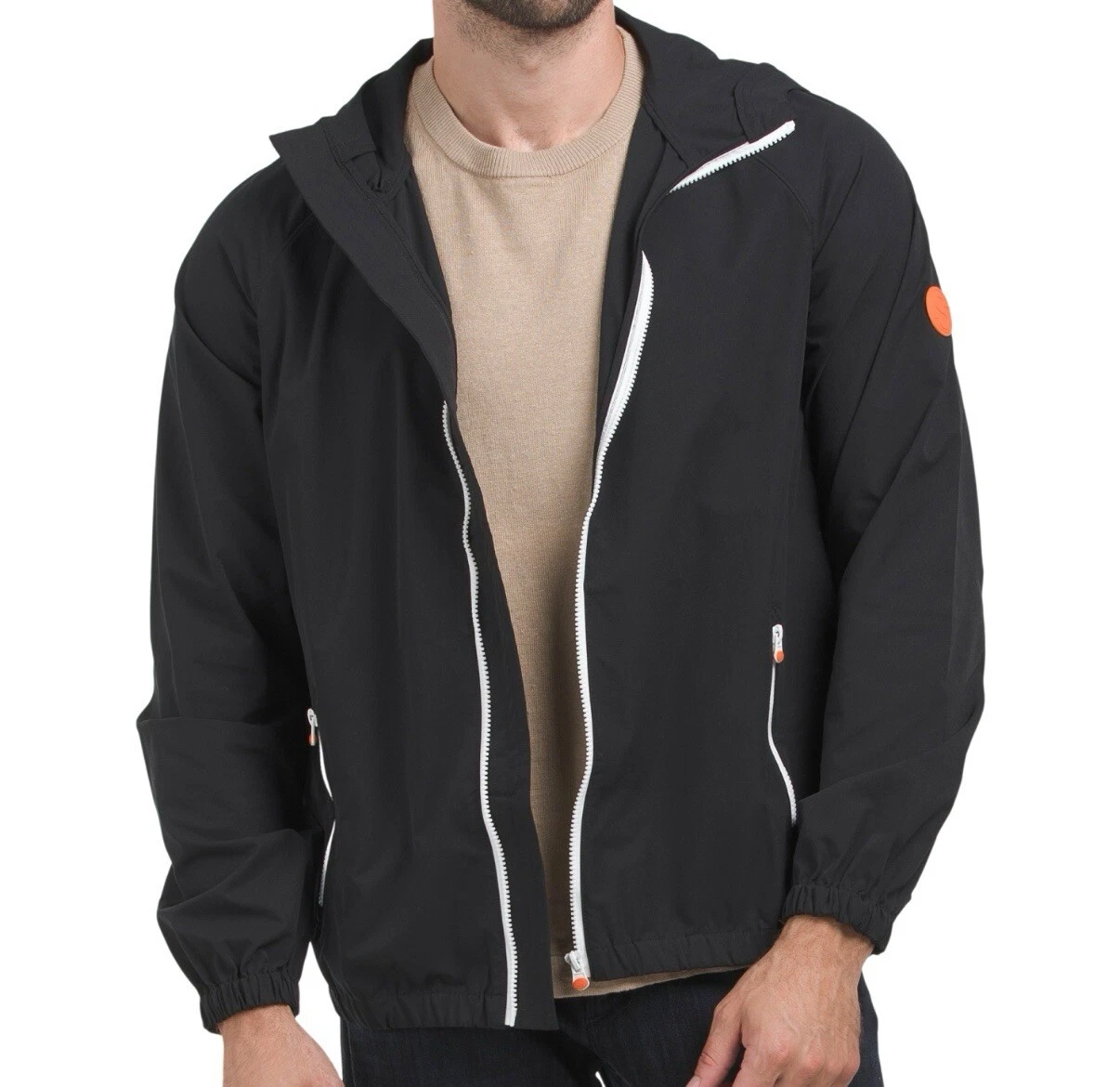SWIMS Men's XL Tarifa Windbreaker Lightweight Jacket Raincoat Black NWT $275