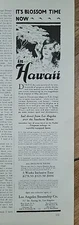 1927 Los Angeles Steamship Co. Blossom Time In Hawaii Vintage Ad