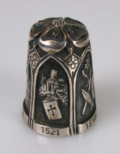 Fingerhut thimble Silber Martin Luther Reformation 925 Thorvald Greif - Bild 3 von 6