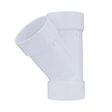 Charlotte Pipe 6 in. x 6 in. x 6 in. PVC DWV Wye Reducing 