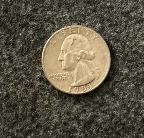 1955-P Washington Silver Quarter Circulated Condition -AU   [ACTUAL COIN] #1