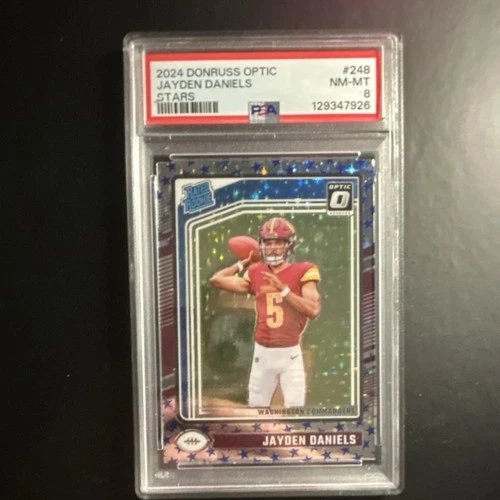 2024 Panini Donruss Optic Rated Rookie Jayden Daniels #248 Stars PSA 8