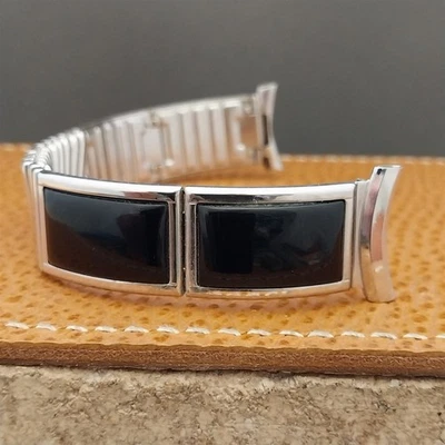 Vintage 1957 Speidel Calypso USA Classic White Gold-Filled Unused Watch Band - Photo 1/4