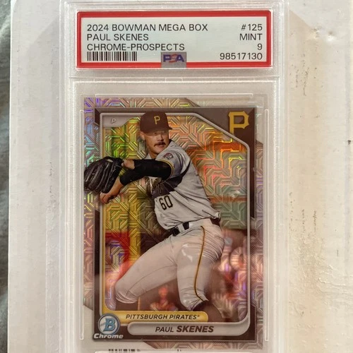 2024 Bowman Mega Box Chrome Prospects PAUL SKENES NL ROY PSA 9/ Just Graded