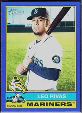2025 Topps Heritage #634 Leo Rivas Dark Blue Border