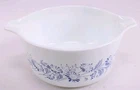 Vintage PYREX 474 Colonial Mist Casserole 1.5 QT White/Blue Floral No Lid