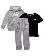 New Balance 3Pc Fleece Hoodie, T-Shirt  Jogger Set