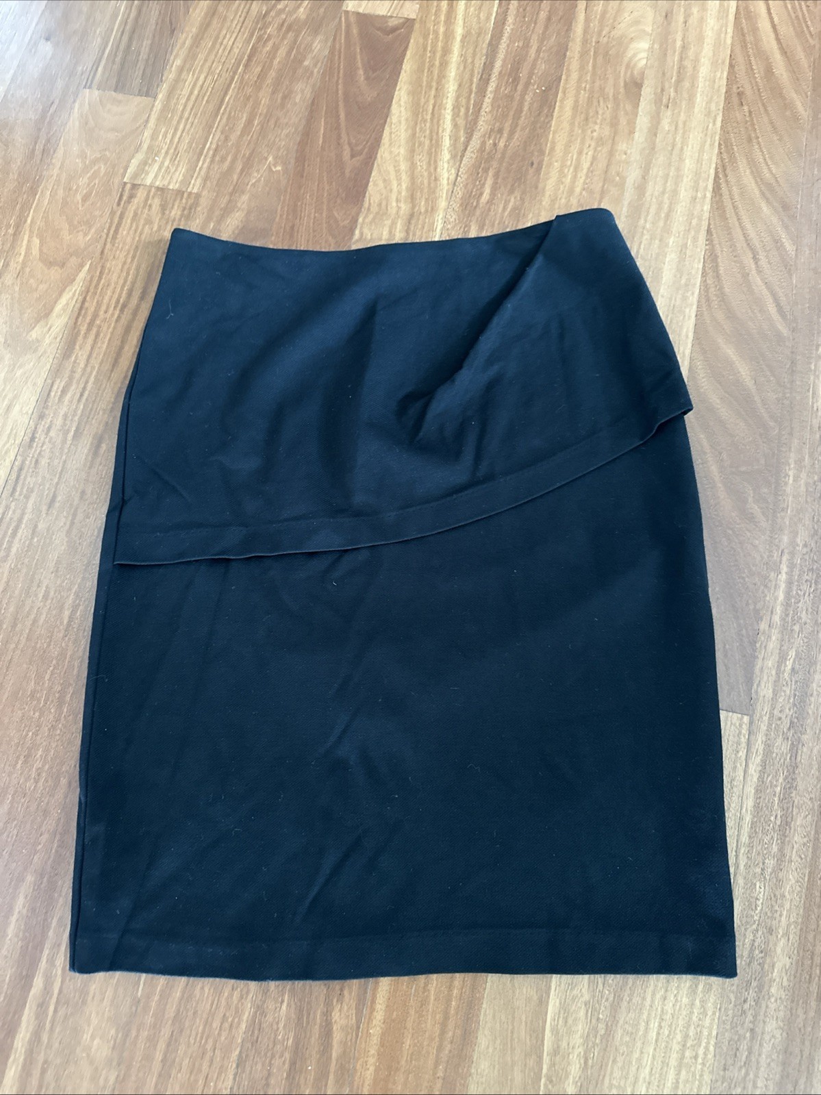 NWTs CAbi Pencil Skirt Womens 10 Overlay Black Knee Length Style 3099