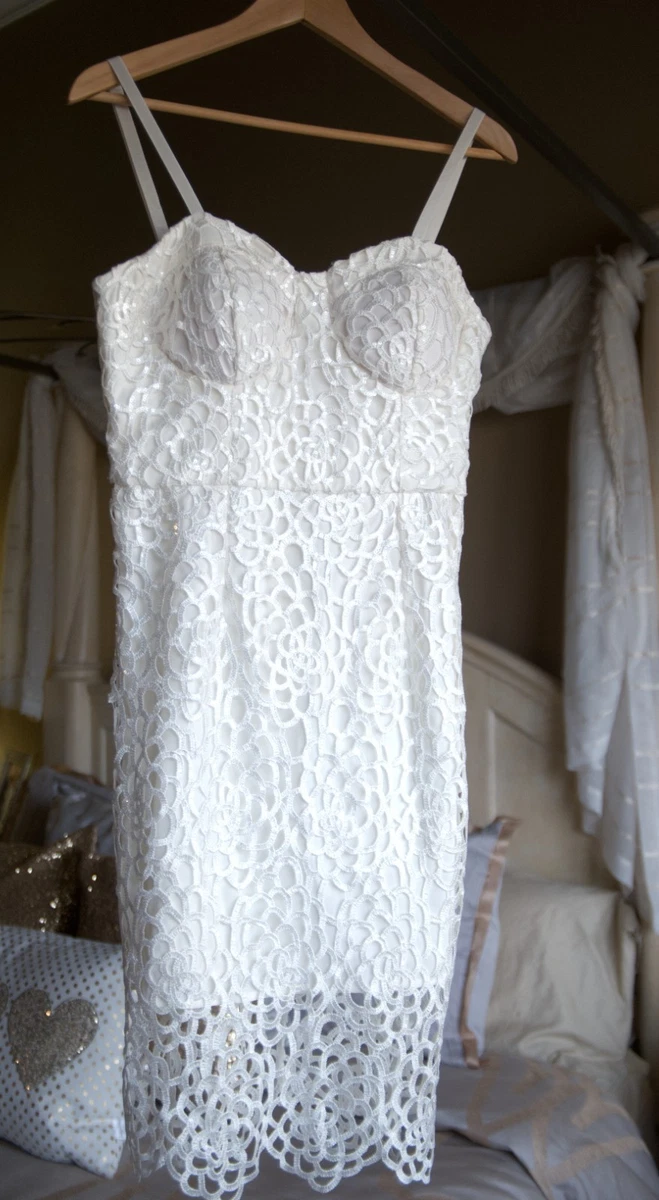 bebe sequin lace dress Bebe Women's Clear Sequin Dress